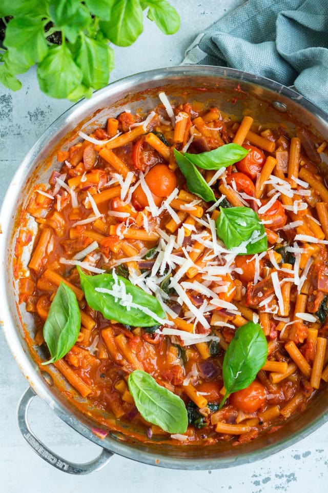 Vegetarisk one pot pasta