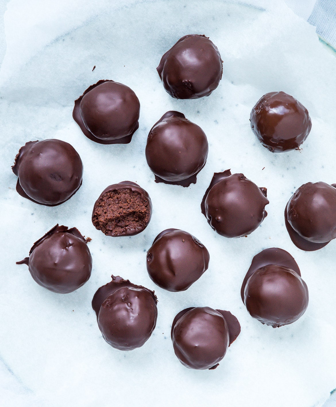 Chokoladetrøfler med bønner