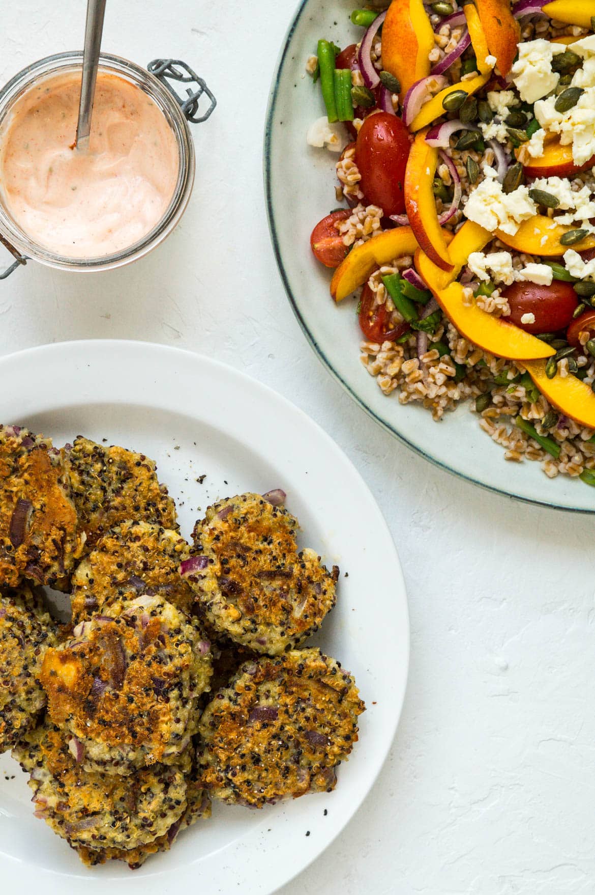 Quinoadeller - vegetariske deller med quinoa og feta