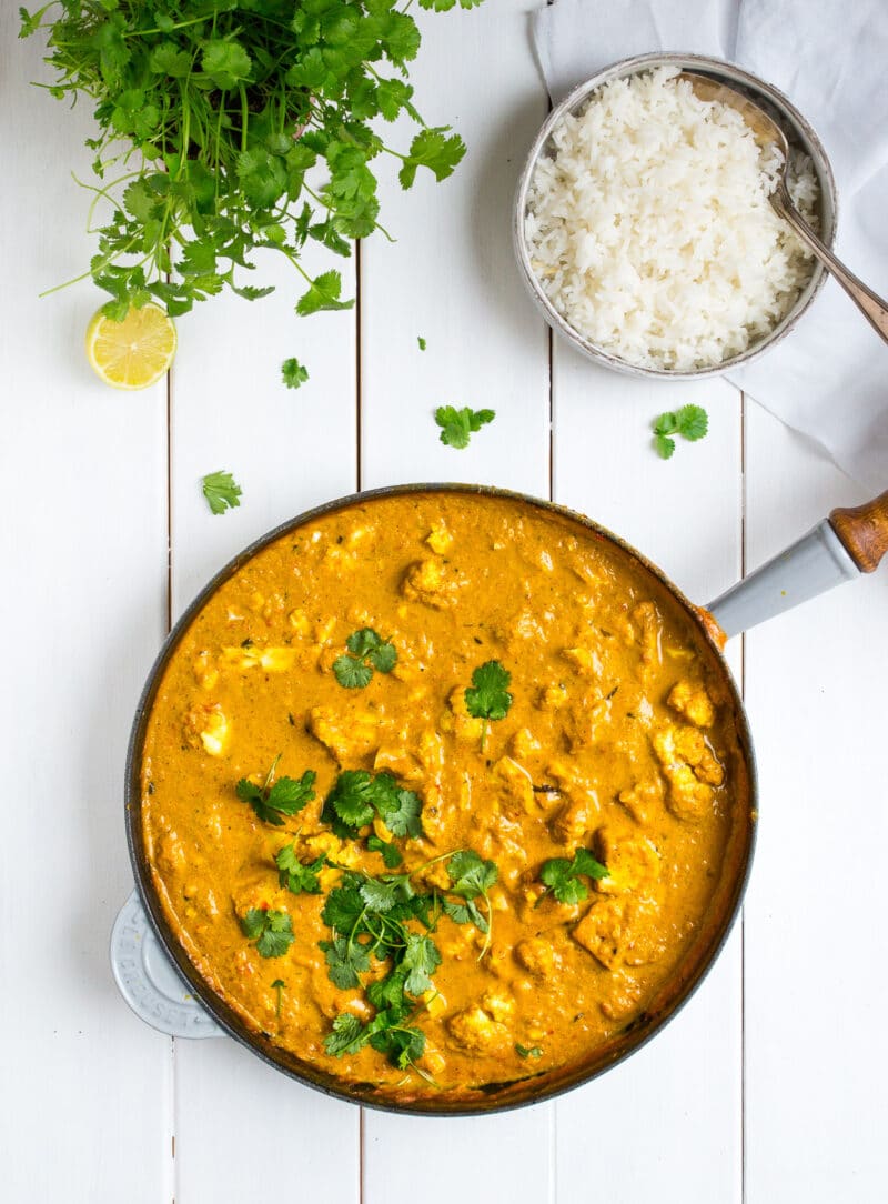 Vegetarisk tikka masala med blomkål