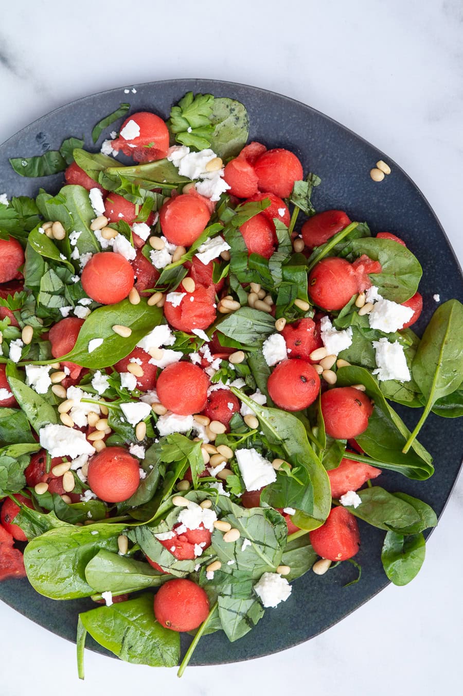 Salat med vandmelon og avocado